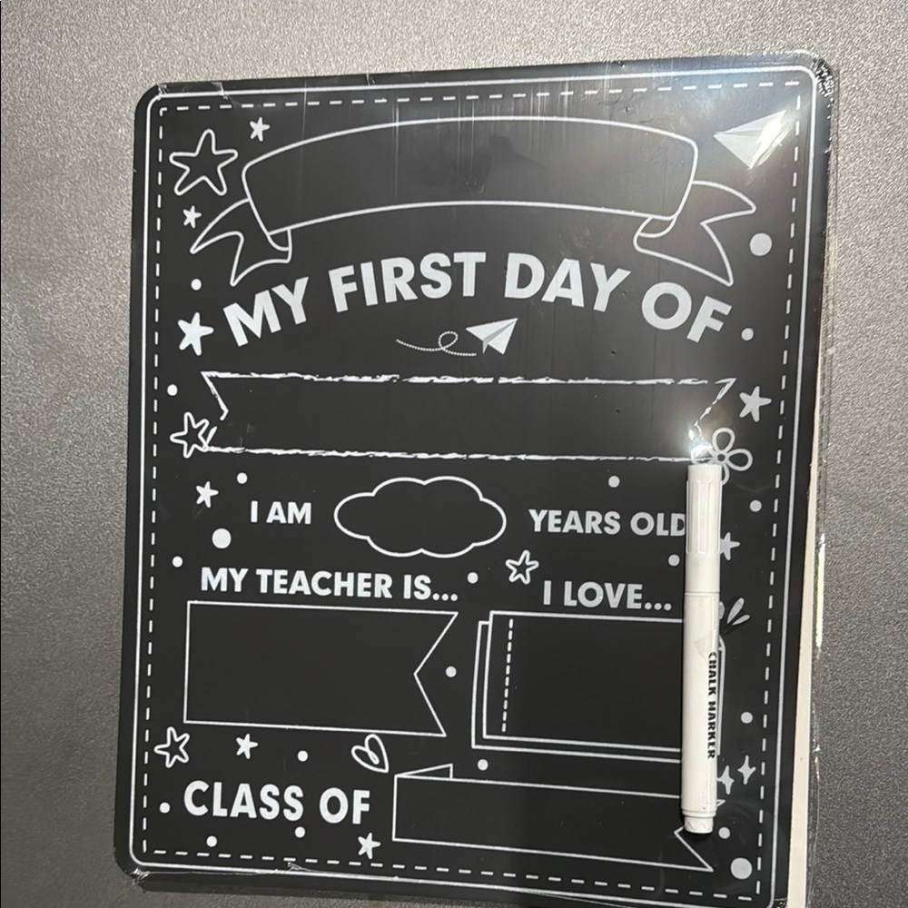 My First Day Photo Props and Chalkboard Set - Picture 2 of 5